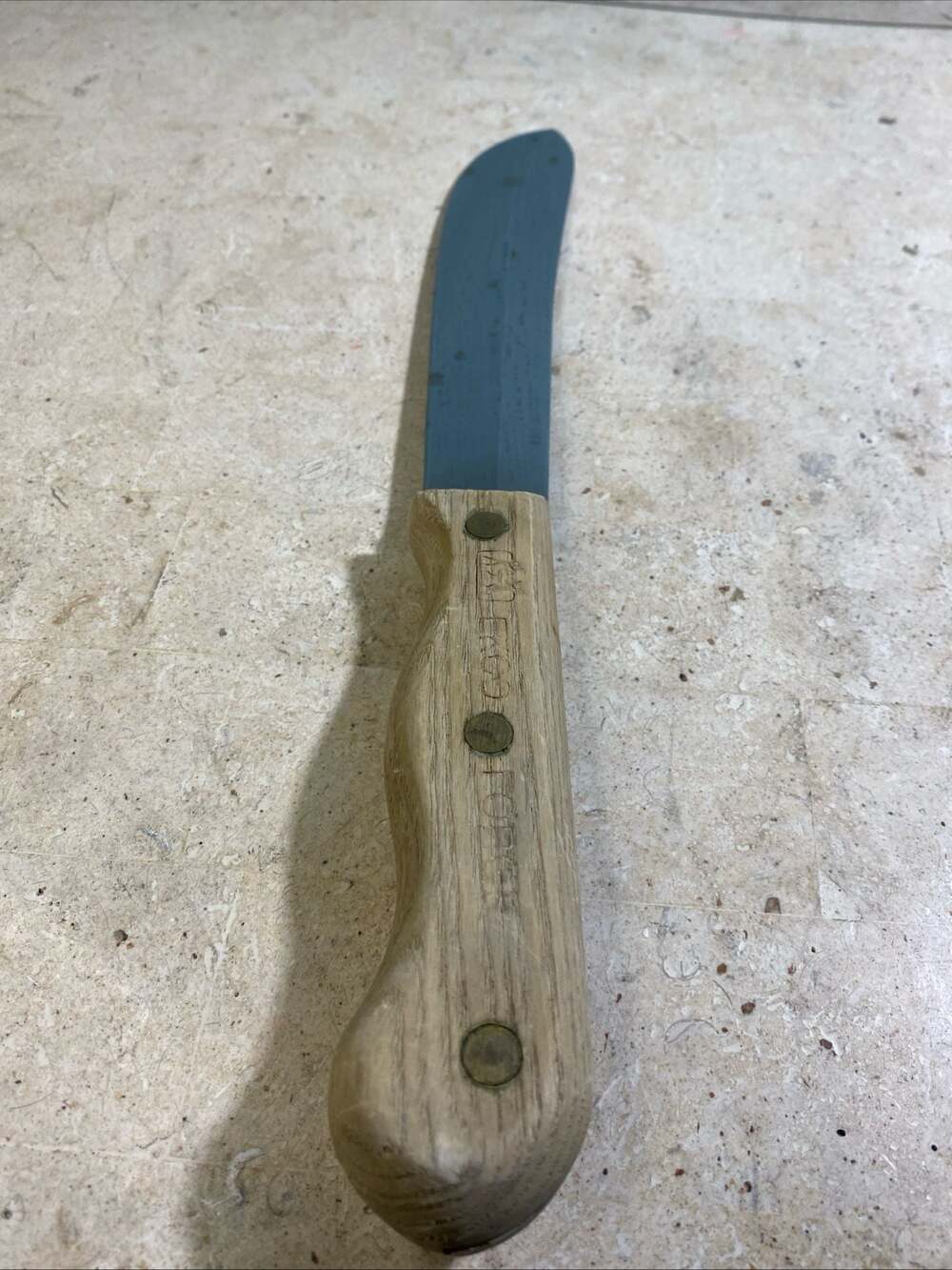 Vintage Ekco Forge G7597 8-inch Butcher Knife with Wood Handle